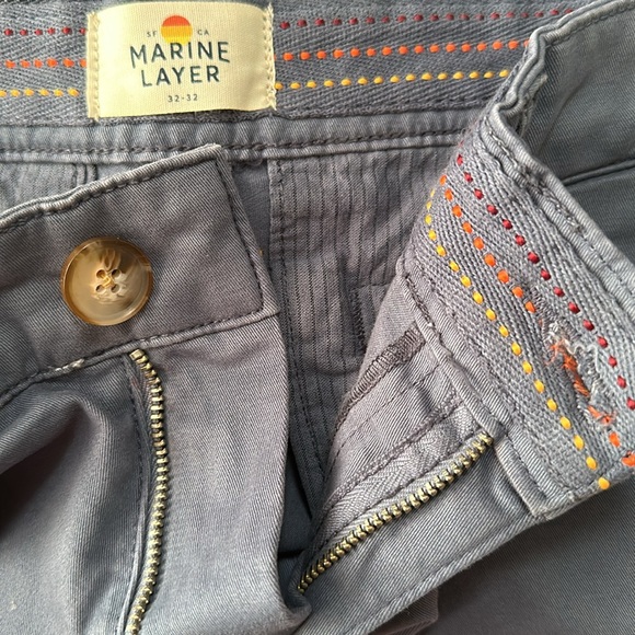 MARINE LAYER | 7" Stretch Twill Chino Short in China Blue - Picture 4 of 7